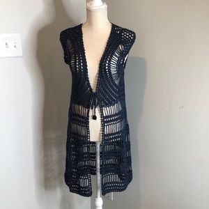 Simon Chang crochet tunic/cover up